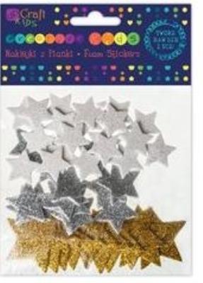 Okładka książki NAKLEJKI Z PIANKI GWIAZDKI BROKAT 45 SZT-DP CRAFT BPZ