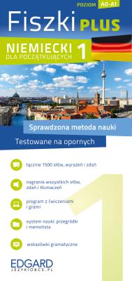 Niemiecki Fiszki PLUS dla początkujących 1. Autor: Opracowanie zbiorowe. SmakLiter.pl Okładka książki Niemiecki Fiszki PLUS dla początkujących 1