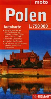Okładka książki Polen mapa samochodowa