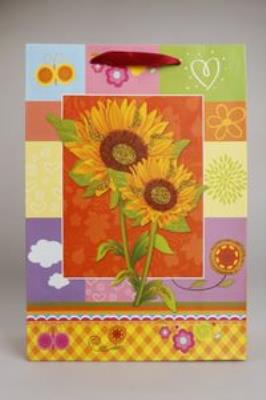 Okładka książki Torebka Ozdobna Płaska Duża Słoneczniki