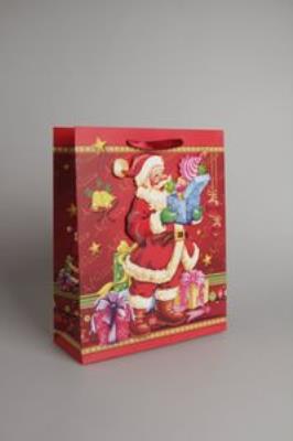 Okładka książki Torebka Świąteczna Z Okienkiem Pionowa Mała - mix wzorów