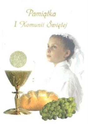 Okładka książki Pamiątka I Komunii św.- różowa