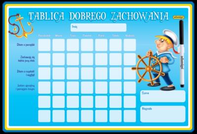 Tablica dobrego zachowania niebieska. Autor: Pogorzelska Julia. SmakLiter.pl Okładka książki Tablica dobrego zachowania niebieska