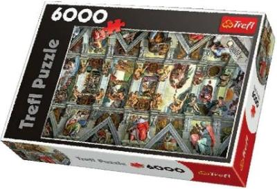 6000 - Sklepienie Kaplicy Sykstyńskiej 65000. Autor: Trefl. SmakLiter.pl Okładka książki 6000 - Sklepienie Kaplicy Sykstyńskiej 65000