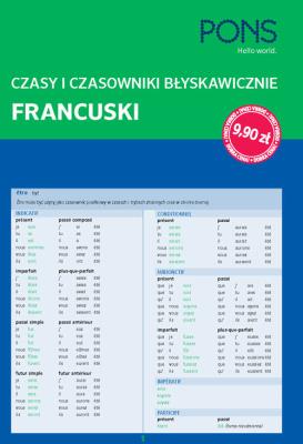 Okładka książki Czasy i czasowniki błyskawicznie. Francuski PONS