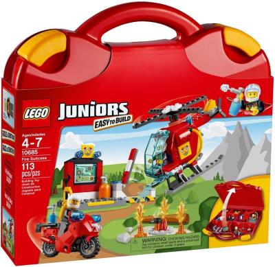 Lego Juniors Walizeczka straż pożarna. Autor: Juniors. SmakLiter.pl Okładka książki Lego Juniors Walizeczka straż pożarna