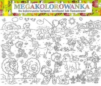 Okładka książki Megakolorowanka Wieś