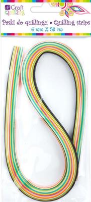 Okładka książki Paski papieru do quillingu  6 MM 108 szt 18 kolorów