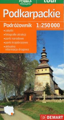 Okładka książki Podkarpackie Podróżownik Mapa turystyczna 1:250 00