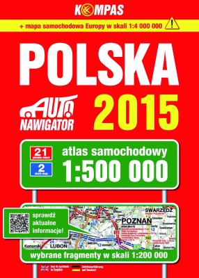 Okładka książki Polska Atlas samochodowy 1:500 000