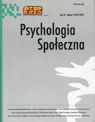 Opakowanie Psychologia Społeczna  8(27) 2013