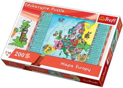 Puzzle Edukacyjne Mapa Europy dla dzieci TREFL. Autor: 15503. SmakLiter.pl Okładka książki Puzzle Edukacyjne Mapa Europy dla dzieci TREFL