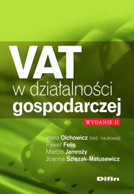 Okładka książki VAT w działalności gospodarczej