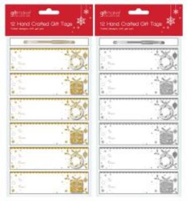 Zdjęcie produktu 12 karnetów do prezentów świątecznych z długopisem