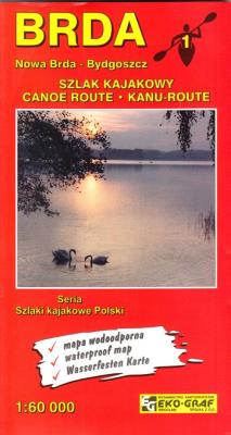 Okładka książki Brda mapa kajakowa 1:60 000