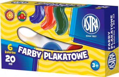 Okładka książki Farby Plakatowe 6 kolorów 20ml ASTRA