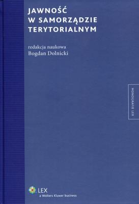 Okładka książki Jawność w samorządzie terytorialnym