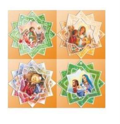 Opakowanie Karnet B6 Boże Narod. Gwiazdka religia (10szt) MIX
