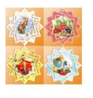 Opakowanie Karnet B6 Boże Narod. Gwiazdka świeckie (10szt)MIX