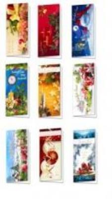 Okładka książki Karnet DL Boże Narodzenie Brokatowany (10szt) MIX