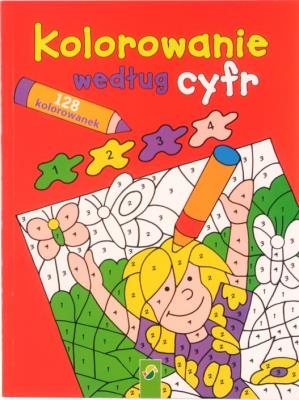 Okładka książki Kolorowanie według cyfr. Czerwona