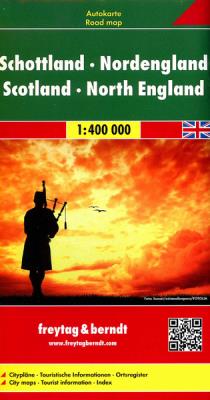 Mapa Schottland Nordengland 1:400 000. Autor: Opracowanie zbiorowe. SmakLiter.pl Okładka książki Mapa Schottland Nordengland 1:400 000