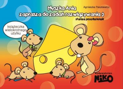 Okładka książki Myszka Ania zaprasza do zadań rozwiązywania :)