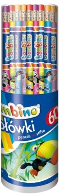 Opakowanie Ołówki z gumką Bambino 60 sztuk w tubie