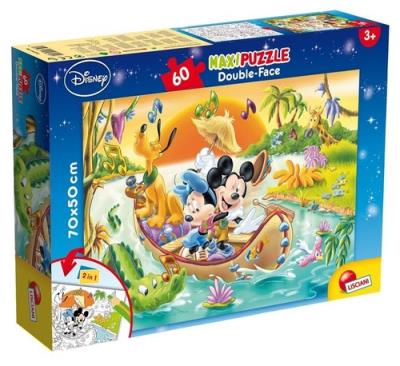 Okładka książki Puzzle dwustronne Maxi 60 Myszka Mickey