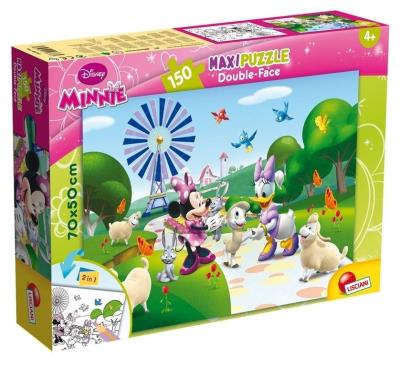 Puzzle dwustronne maxi Minnie 150. Wydawca: Lisciani. SmakLiter.pl Opakowanie Puzzle dwustronne maxi Minnie 150