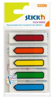 Okładka książki Zakładki indeks. samoprz. mix 5 kol. neon strzałki