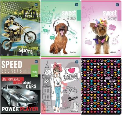 Zeszyt A5/16K kolorowa kratka UV mix (20szt). Wydawca: INTERDRUK. SmakLiter.pl Opakowanie Zeszyt A5/16K kolorowa kratka UV mix (20szt)