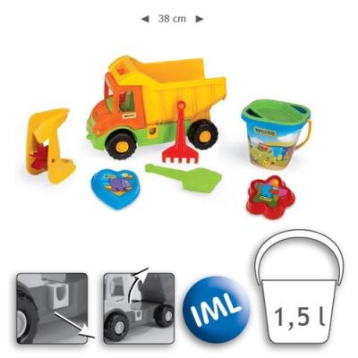 70340 Multi Truck Wywrotka z kpl. do piasku na wiaderku. Autor: WADER. SmakLiter.pl Okładka książki 70340 Multi Truck Wywrotka z kpl. do piasku na wiaderku