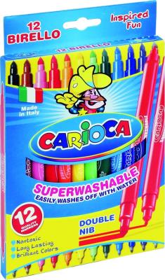 Opakowanie Flamastry Birello dwustronne 12 kol. bls CARIOCA