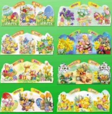 Opakowanie Karnet B6 (25szt.) przestrzenny Wielkanoc MIX