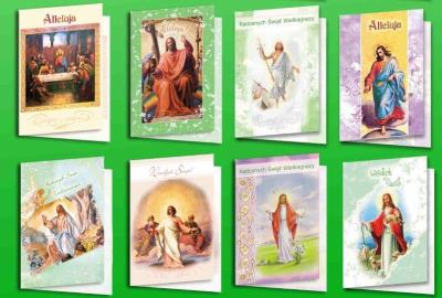 Opakowanie Karnet B6 Wielkanoc (10szt.) z ząbkami relig. MIX