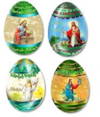 Opakowanie Karnet B6 Wielkanoc (25 szt.) Jajko religijne MIX