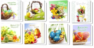 Opakowanie Karnet Wielkanocny (25 szt.) kwadrat MIX