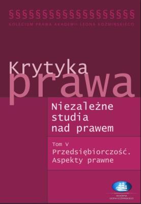 Okładka książki Krytyka prawa
