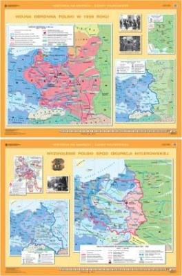 Okładka książki Mapa ścienna Wojna obronna Polski w 1939 roku