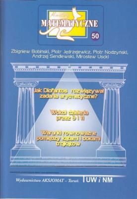 Miniatury matematyczne 50. Autor: Bobiński Zbigniew, Nodzyński Piotr, Piotr Jędrzejewicz. SmakLiter.pl Okładka książki Miniatury matematyczne 50