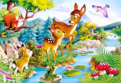 Puzzle 120 Bambi CASTOR. Wydawca: Castorland. SmakLiter.pl Opakowanie Puzzle 120 Bambi CASTOR