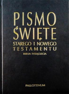 Biblia Tysiąclecia granat oprawa ekologiczna. Autor:   Praca zbiorowa. SmakLiter.pl Okładka książki Biblia Tysiąclecia granat oprawa ekologiczna