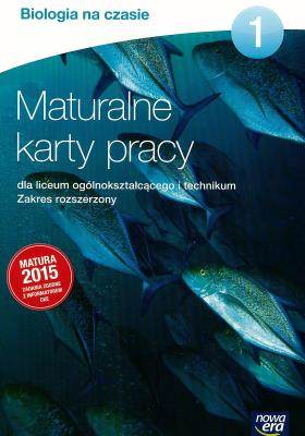 Biologia na czasie 1 Maturalne karty pracy Zakres rozszerzony 1 LO KP ZR EduQrsor 2014 NE. Autor: Arciuch Barbara, Fiałkowska-Kołek Magdalena, Januszewska-Hasiec Barbara. SmakLiter.pl Okładka książki Biologia na czasie 1 Maturalne karty pracy Zakres rozszerzony 1 LO KP ZR EduQrsor 2014 NE