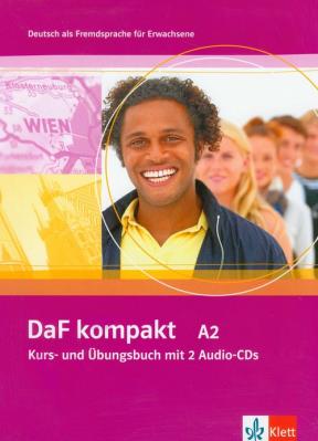 DaF kompakt A2 + 2 CD LEKTORKLETT. Autor: Ilse Sander, Braun Birgit, Doubek Margit. SmakLiter.pl Okładka książki DaF kompakt A2 + 2 CD LEKTORKLETT