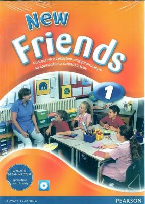 Friends NEW 1 SB +CD LONGMAN. Autor: Carol Skinner, Mariola Bogucka, Kilbey Liz. SmakLiter.pl Okładka książki Friends NEW 1 SB +CD LONGMAN
