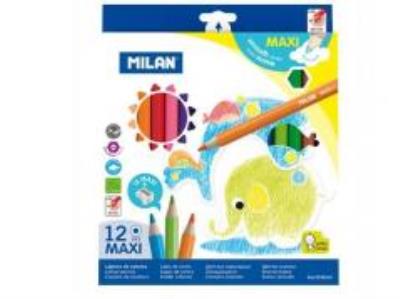 Opakowanie Kredki maxi sześciokątne 12 kolorów MILAN