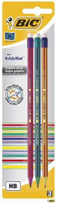 Opakowanie Ołówek Evolution z gumką (3 szt.) BIC