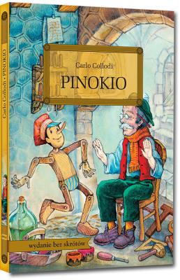 Pinokio z oprac. okleina GREG. Autor: Carlo Collodi. SmakLiter.pl Okładka książki Pinokio z oprac. okleina GREG