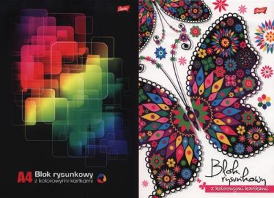 Opakowanie Blok rysunkowy A4 z kolorowymi kartkami 16 kartek 10 sztuk mix